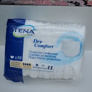 TENA Dry Comfort Protective Underwear 20 Pk Unisex Size Medium 34-44